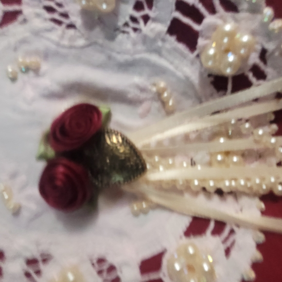 Red Embellished Sweatshirt - Picture 3 of 5